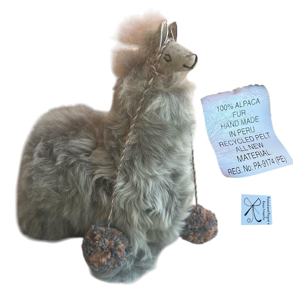 Alpaca 100% Alpaca Fluff Standing Figurine